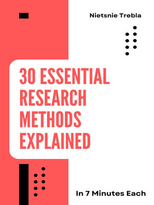 cover image of 30 Essential Research Methods Explained in 7 Minutes Each